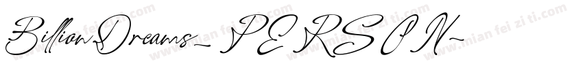 BillionDreams_PERSON字体转换