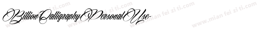 BillionCalligraphyPersonalUse-Lg44字体转换