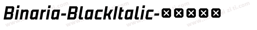 Binaria-BlackItalic字体转换