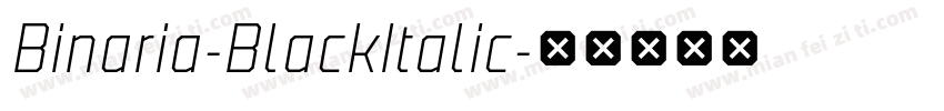 Binaria-BlackItalic字体转换