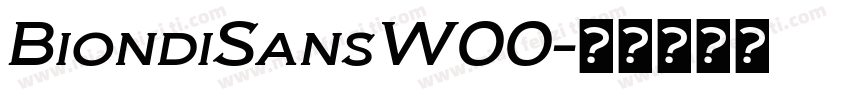 BiondiSansW00字体转换