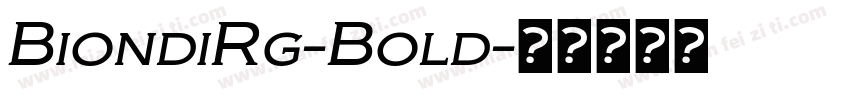 BiondiRg-Bold字体转换