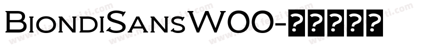 BiondiSansW00字体转换