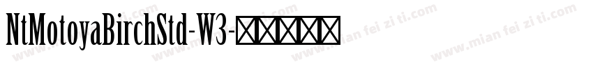 NtMotoyaBirchStd-W3字体转换