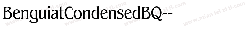 BenguiatCondensedBQ-字体转换
