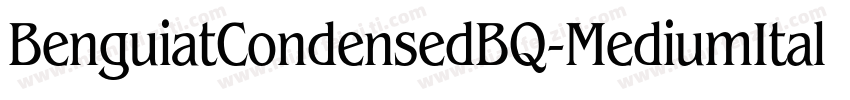 BenguiatCondensedBQ-MediumItalic字体转换