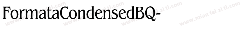 FormataCondensedBQ字体转换