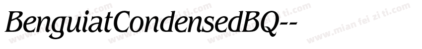 BenguiatCondensedBQ-字体转换
