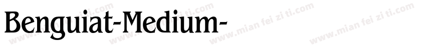 Benguiat-Medium字体转换