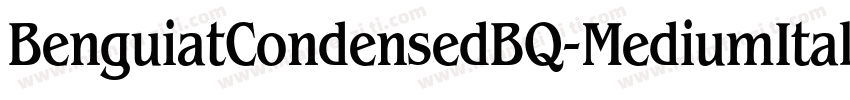 BenguiatCondensedBQ-MediumItalic字体转换