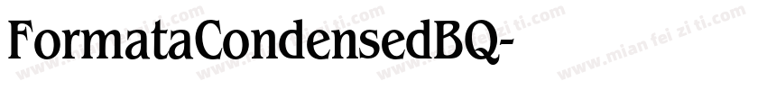 FormataCondensedBQ字体转换