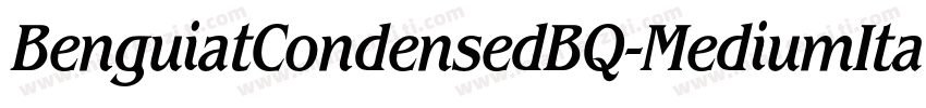 BenguiatCondensedBQ-MediumItalic字体转换