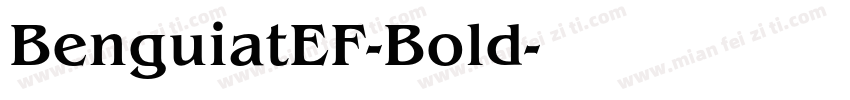 BenguiatEF-Bold字体转换