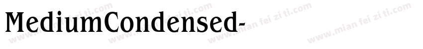 MediumCondensed字体转换