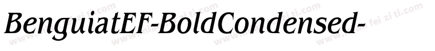 BenguiatEF-BoldCondensed字体转换