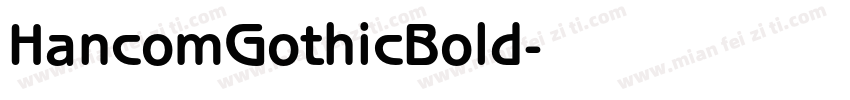 HancomGothicBold字体转换