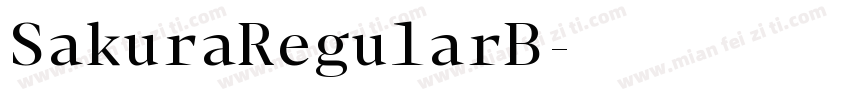 SakuraRegularB字体转换