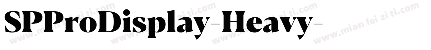SPProDisplay-Heavy字体转换