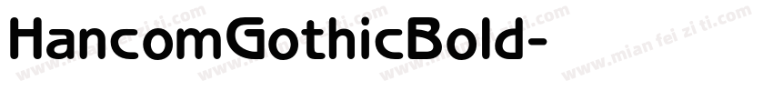 HancomGothicBold字体转换
