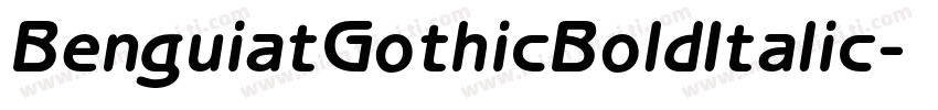 BenguiatGothicBoldItalic字体转换