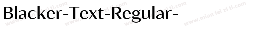 Blacker-Text-Regular字体转换