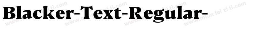 Blacker-Text-Regular字体转换