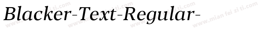 Blacker-Text-Regular字体转换