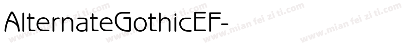 AlternateGothicEF字体转换