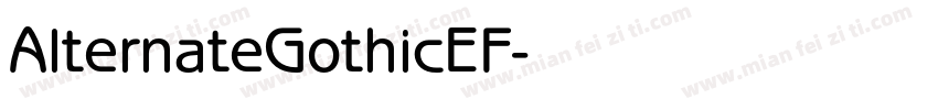 AlternateGothicEF字体转换