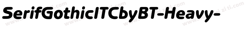 SerifGothicITCbyBT-Heavy字体转换