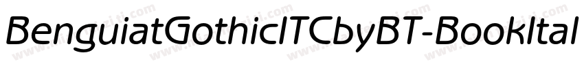 BenguiatGothicITCbyBT-BookItal字体转换