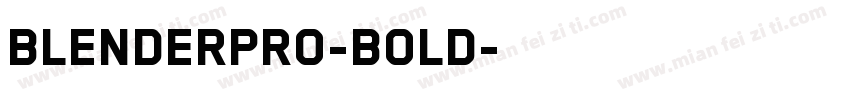 BlenderPro-Bold字体转换