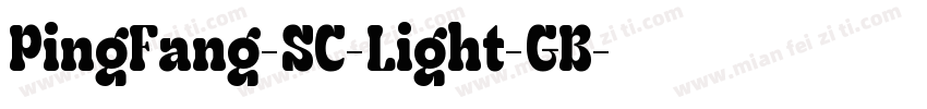 PingFang-SC-Light-GB字体转换