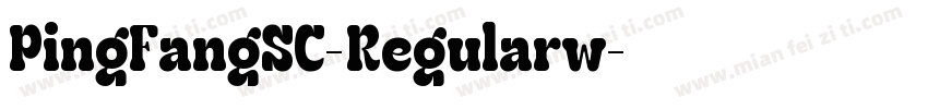 PingFangSC-Regularw字体转换