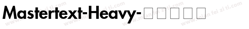 Mastertext-Heavy字体转换