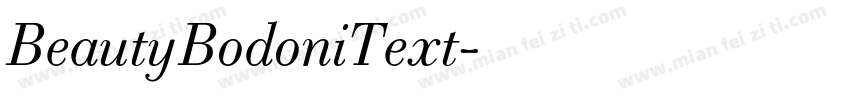 BeautyBodoniText字体转换