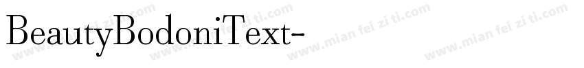 BeautyBodoniText字体转换