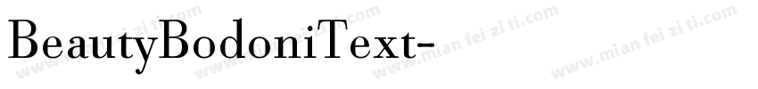 BeautyBodoniText字体转换