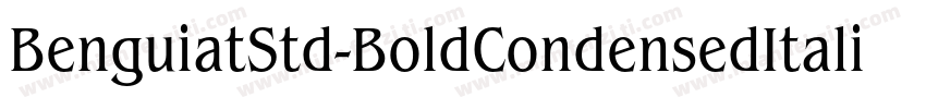 BenguiatStd-BoldCondensedItalic字体转换