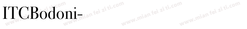 ITCBodoni字体转换