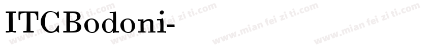 ITCBodoni字体转换