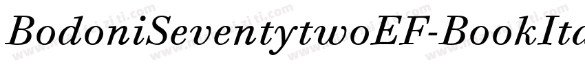 BodoniSeventytwoEF-BookIta字体转换