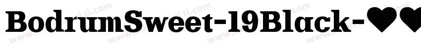 BodrumSweet-19Black字体转换