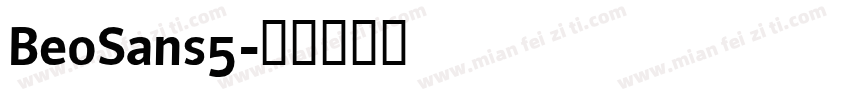 BeoSans5字体转换
