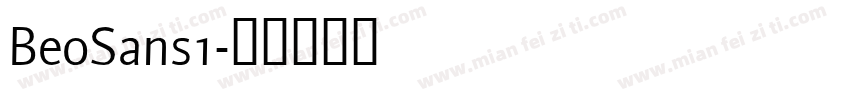 BeoSans1字体转换