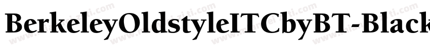 BerkeleyOldstyleITCbyBT-Black字体转换