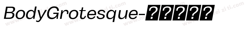 BodyGrotesque字体转换