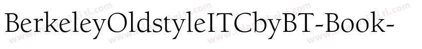 BerkeleyOldstyleITCbyBT-Book字体转换