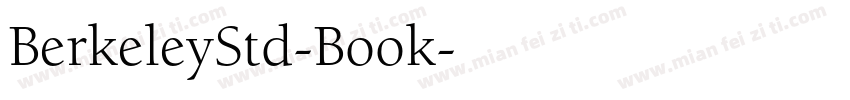 BerkeleyStd-Book字体转换