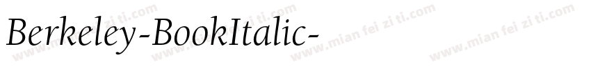 Berkeley-BookItalic字体转换